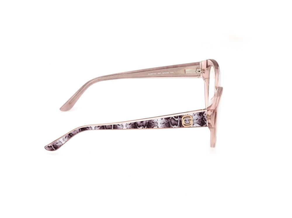 Occhiali da vista Guess GU50127 (057) colore beige lucido forma rotondo 