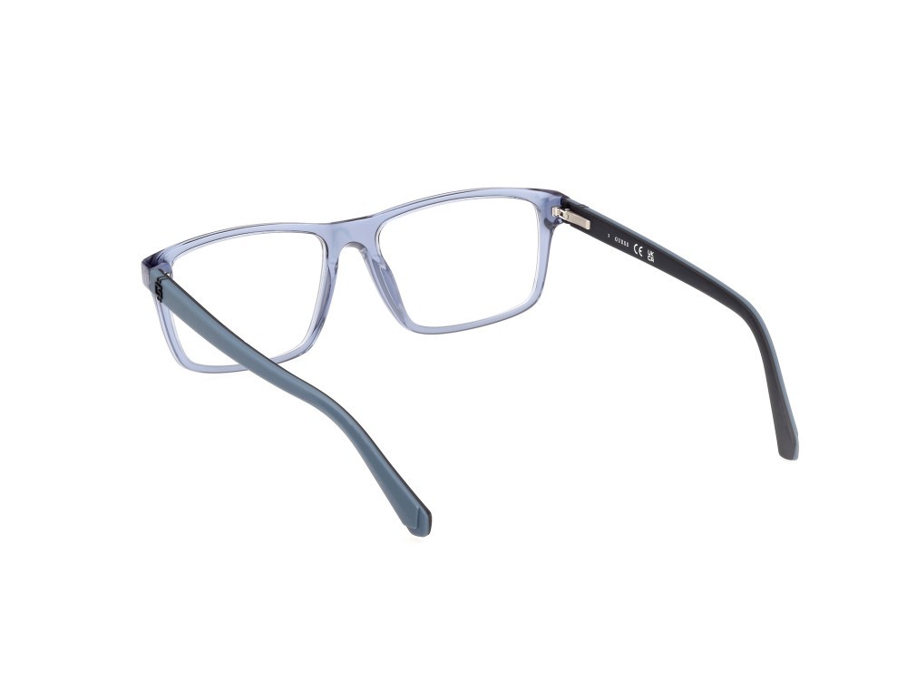Occhiali da vista Guess GU50130 (090) colore blu lucido forma rettangolare 