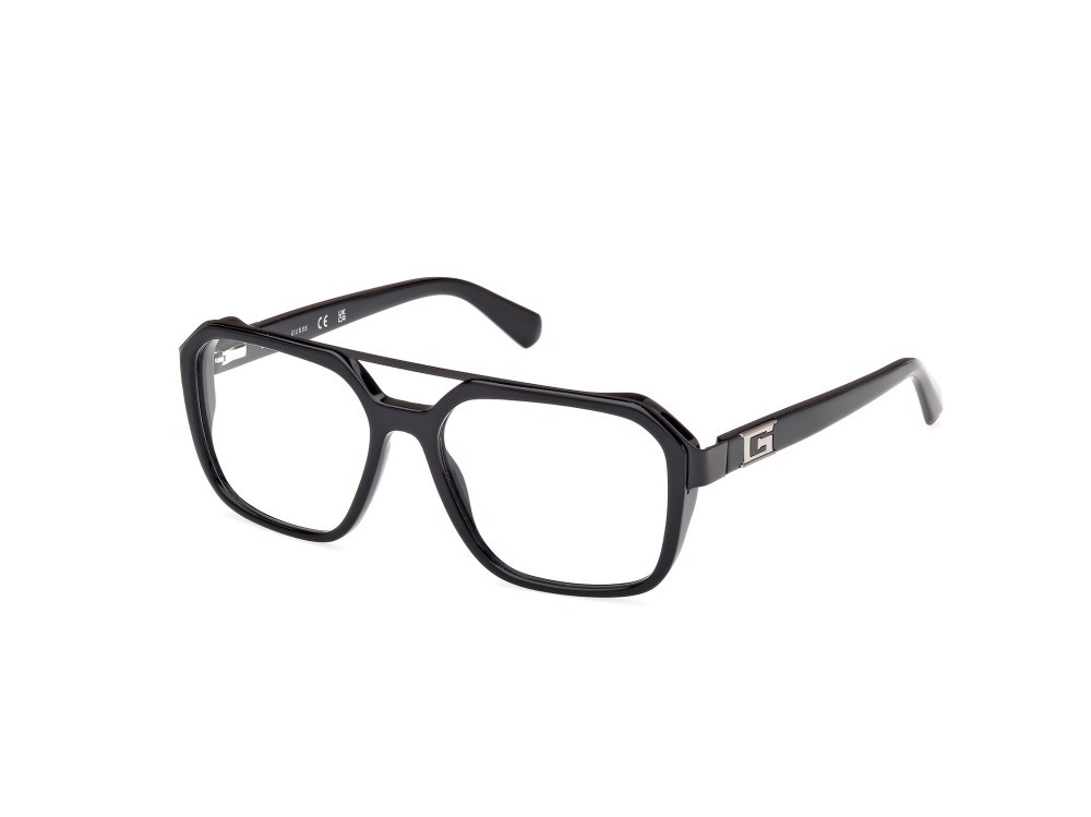 Occhiali da vista Guess GU50138 (001) colore nero lucido forma navigator 