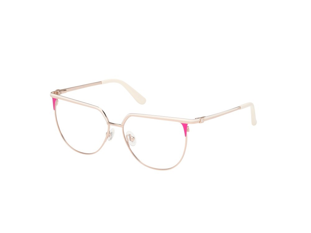 Occhiali da vista Guess GU50147 (021) colore oro endura lucido forma cat eye 