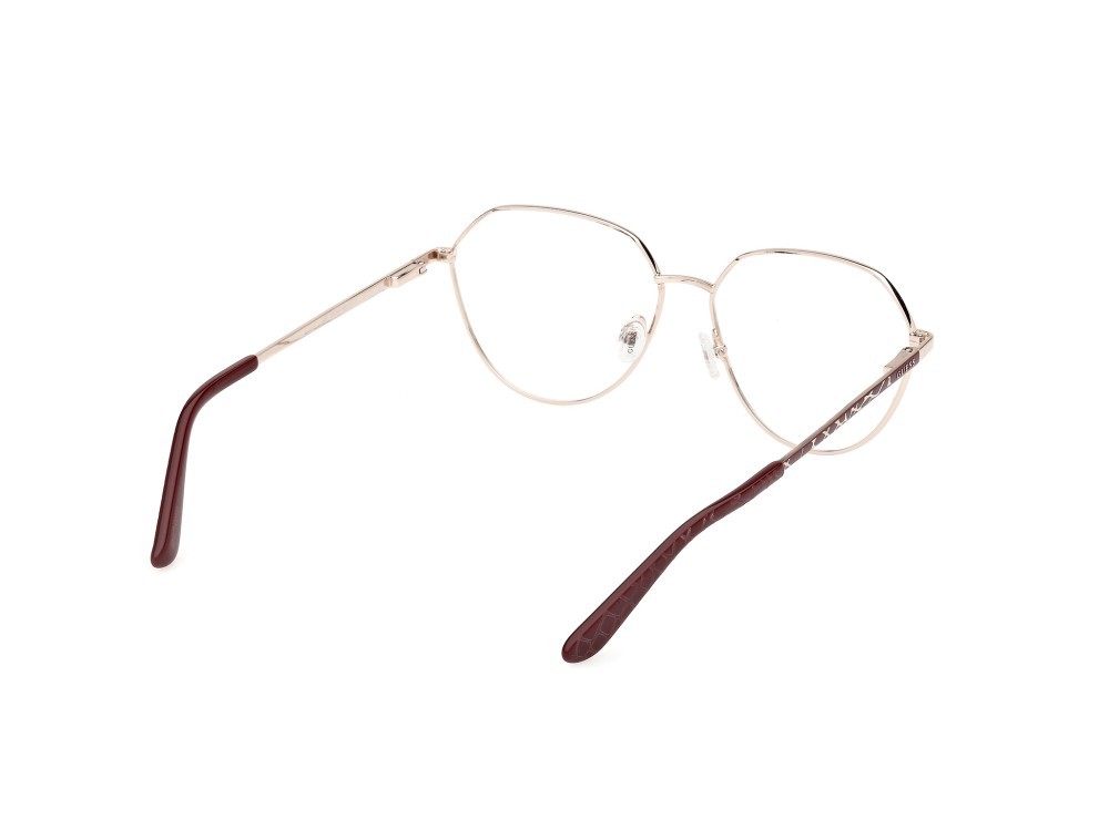 Occhiali da vista Guess GU50169 (033) colore oro pallido lucido - bordeaux opaco forma rotondo 