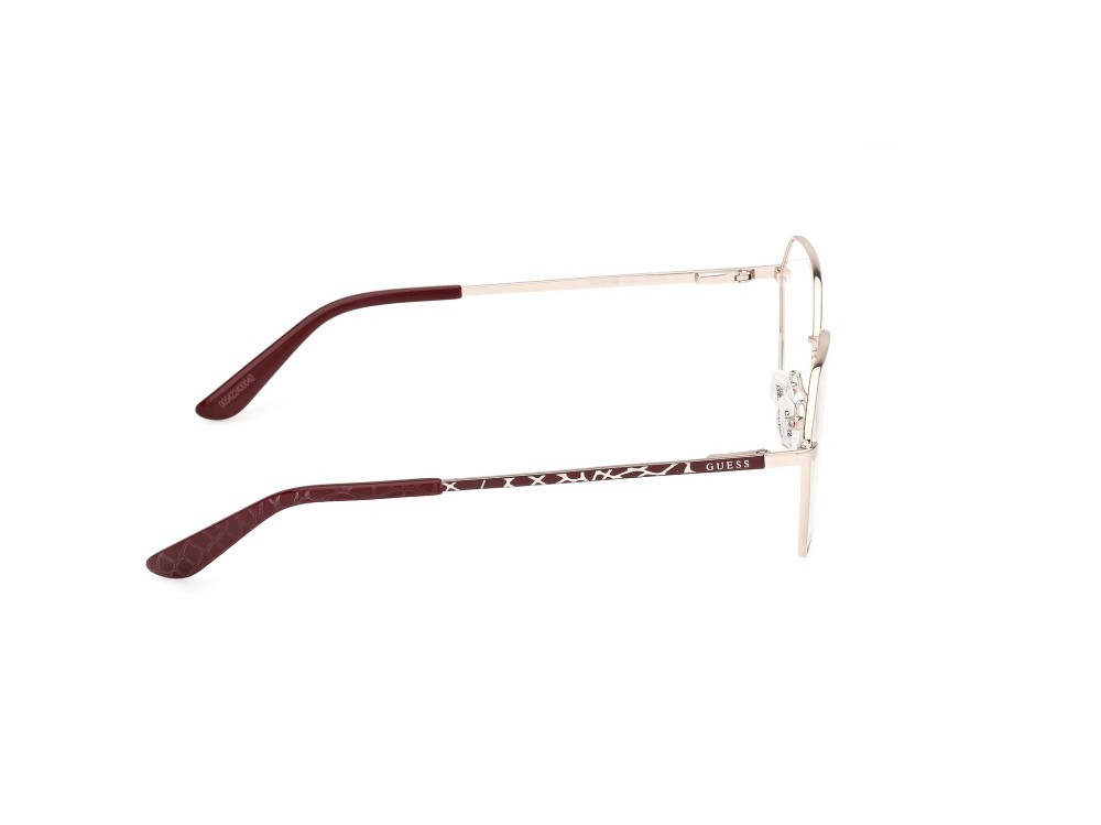 Occhiali da vista Guess GU50169 (033) colore oro pallido lucido - bordeaux opaco forma rotondo 