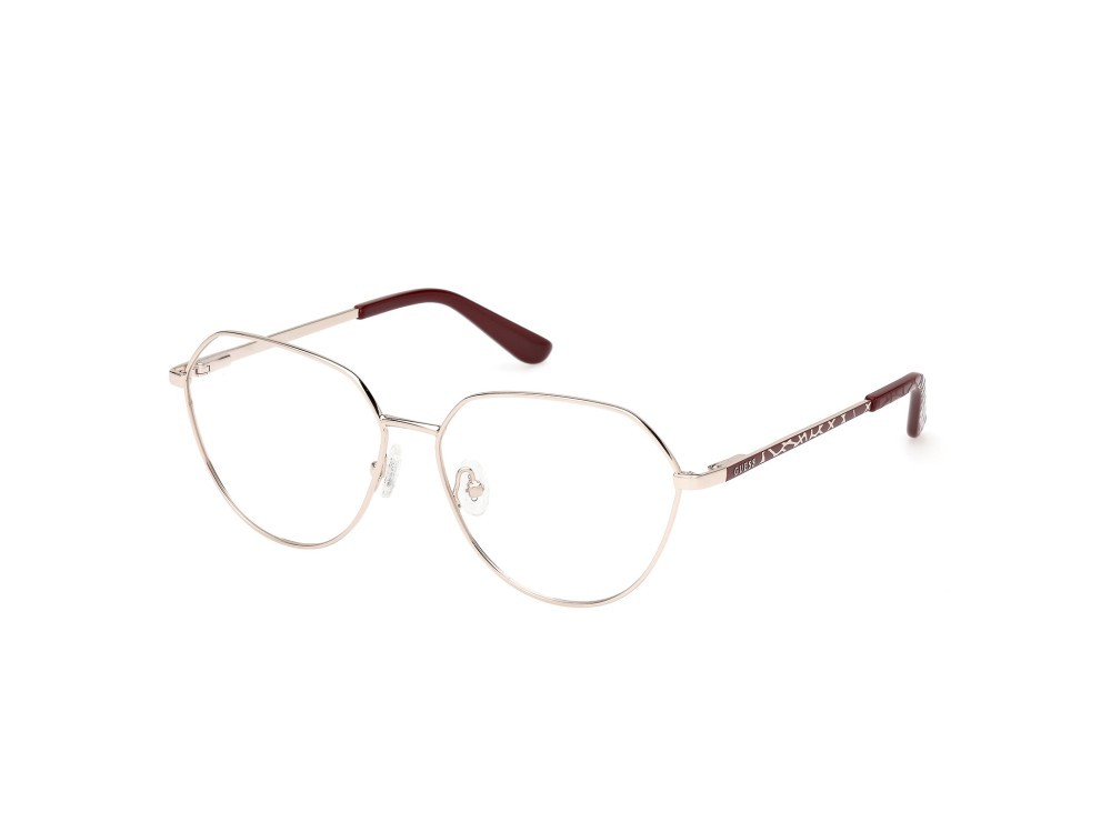 Occhiali da vista Guess GU50169 (033) colore oro pallido lucido - bordeaux opaco forma rotondo 