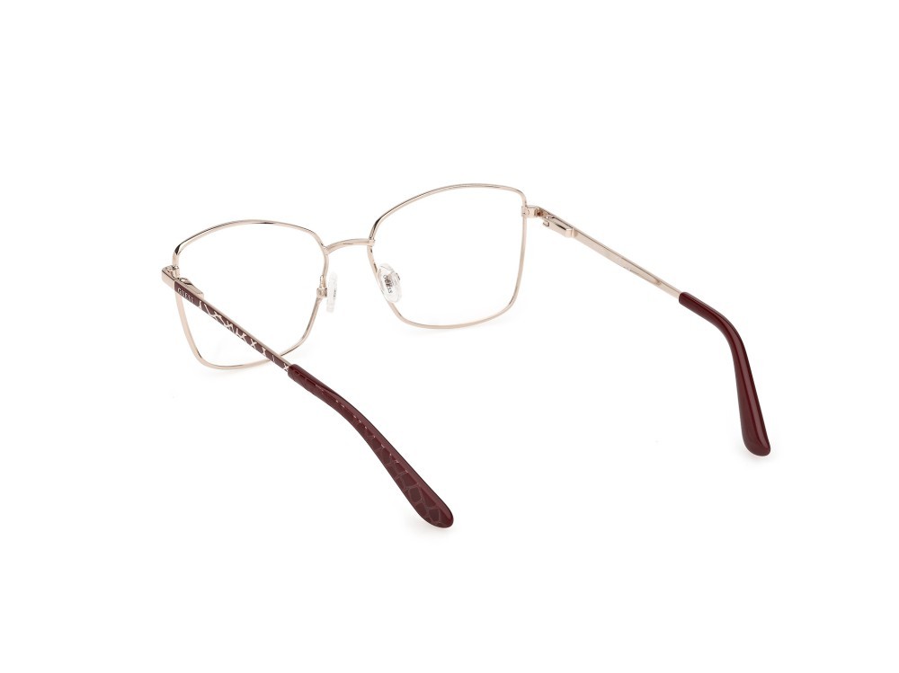 Eyeglasses Guess GU50170 (033) color oro pallido lucido - bordeaux opaco shape square 