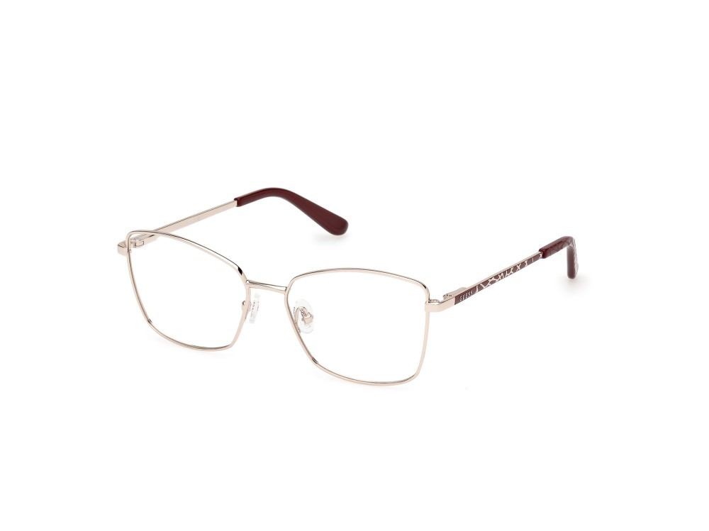 Eyeglasses Guess GU50170 (033) color oro pallido lucido - bordeaux opaco shape square 