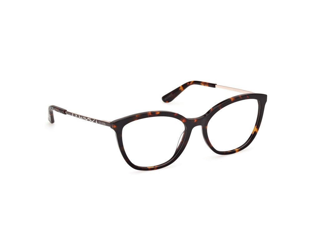 Occhiali da vista Guess GU50171 (052) colore avana scura / marrone scuro opaco forma cat eye 
