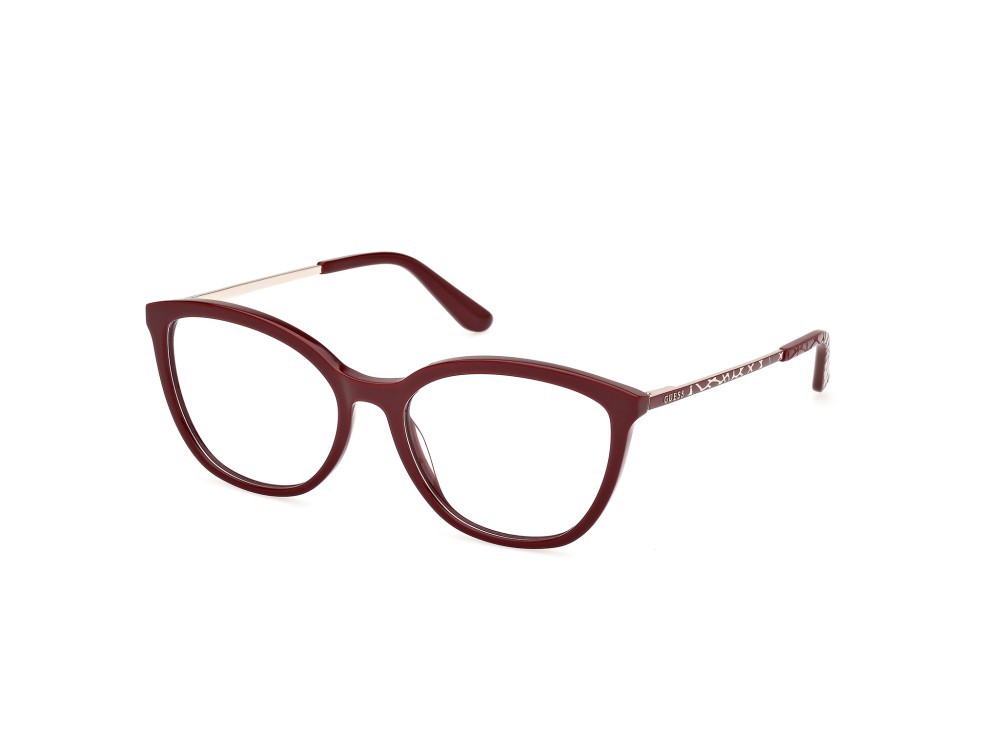 Occhiali da vista Guess GU50171 (069) colore bordeaux lucido - bordeaux opaco forma cat eye 