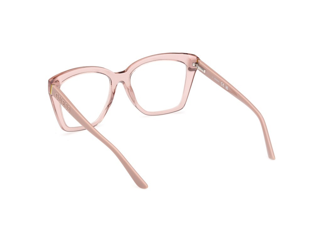 Occhiali da vista Guess GU50173 (057) colore beige lucido - beige opaco forma geometrico 