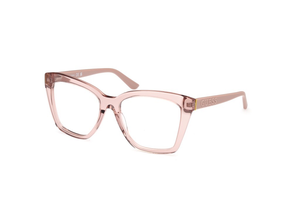 Occhiali da vista Guess GU50173 (057) colore beige lucido - beige opaco forma geometrico 