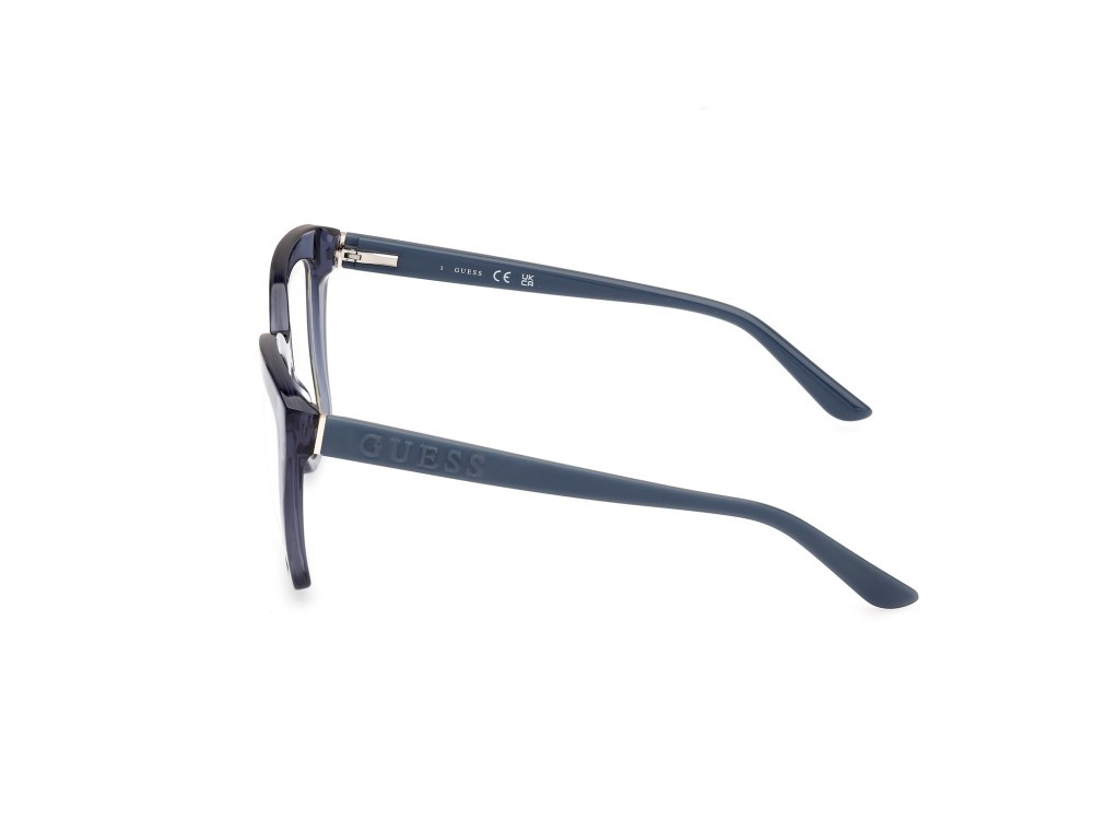 Occhiali da vista Guess GU50173 (090) colore blu lucido - blu opaco forma geometrico 