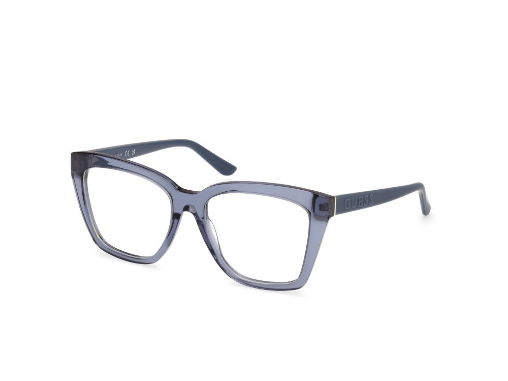 Occhiali da vista Guess GU50173 (090) colore blu lucido - blu opaco forma geometrico 