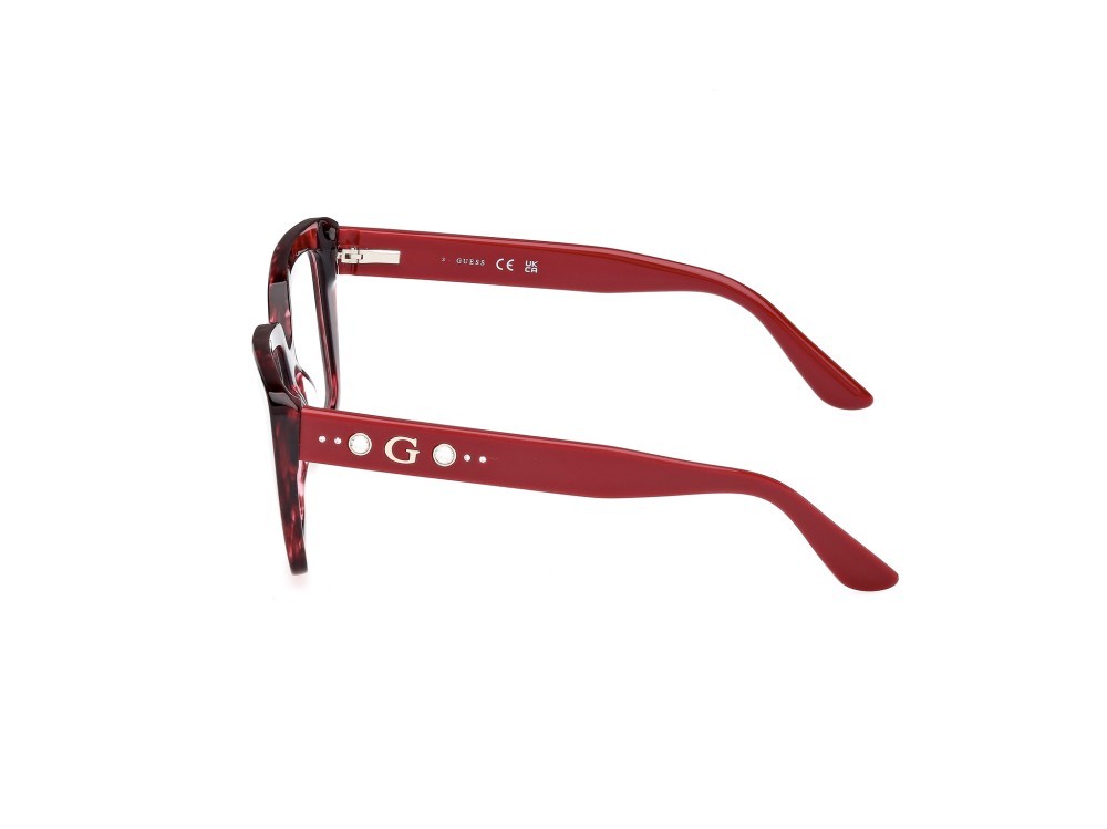 Occhiali da vista Guess GU50174 (068) colore rosso/avana - rosso/monocolore forma quadrato 