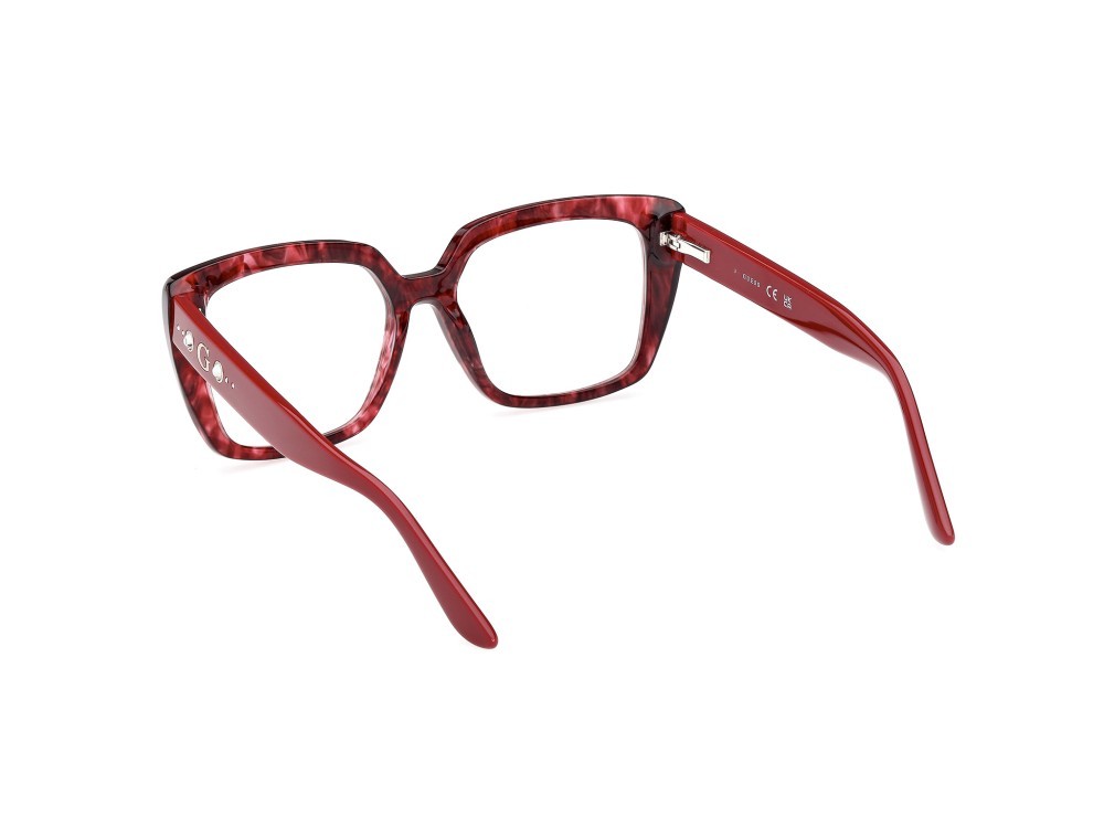 Occhiali da vista Guess GU50174 (068) colore rosso/avana - rosso/monocolore forma quadrato 