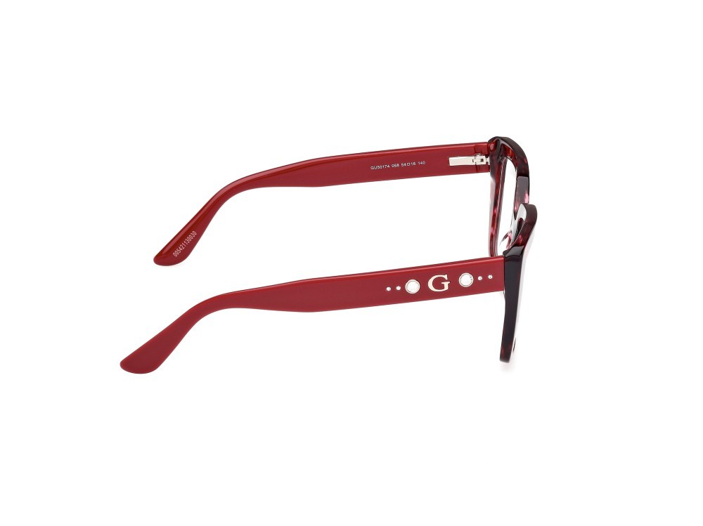 Occhiali da vista Guess GU50174 (068) colore rosso/avana - rosso/monocolore forma quadrato 