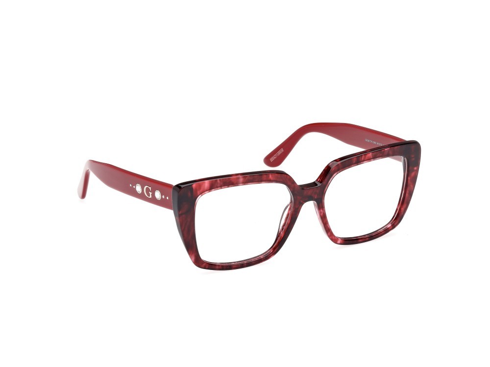 Occhiali da vista Guess GU50174 (068) colore rosso/avana - rosso/monocolore forma quadrato 