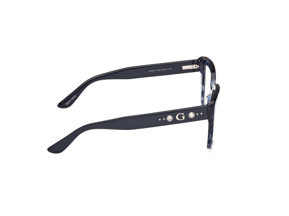Occhiali da vista Guess GU50174 (092) colore blu/avana / blu/monocolore forma quadrato 