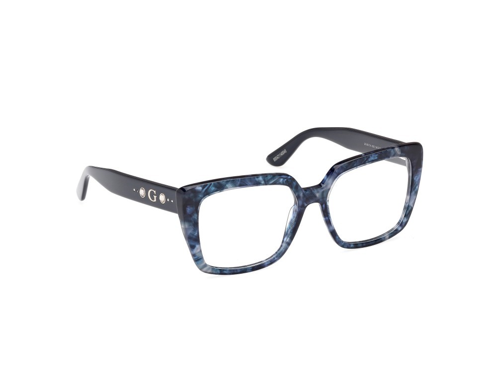Occhiali da vista Guess GU50174 (092) colore blu/avana / blu/monocolore forma quadrato 