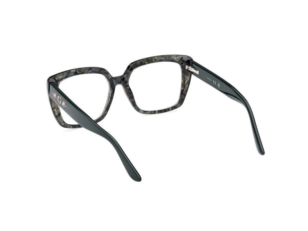 Occhiali da vista Guess GU50174 (098) colore verde scuro/avana / verde scuro/monocolore forma quadrato 