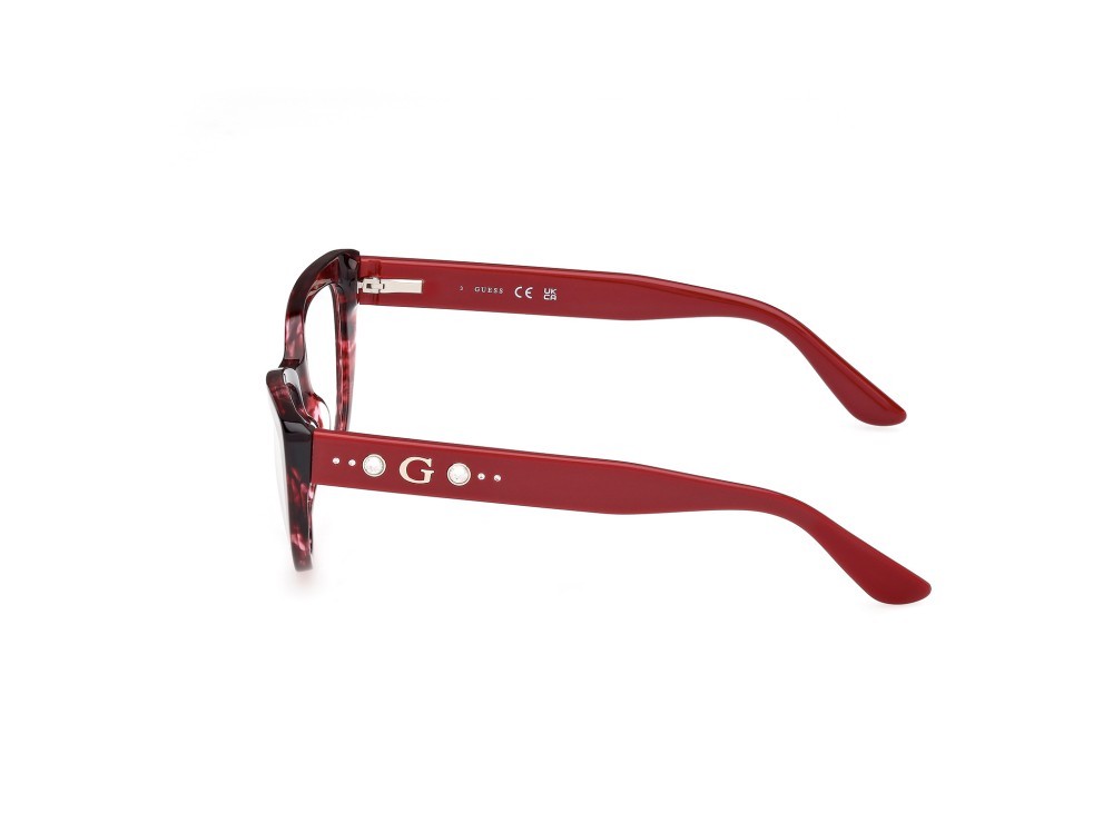 Occhiali da vista Guess GU50175 (068) colore rosso/avana - rosso/monocolore forma geometrico 