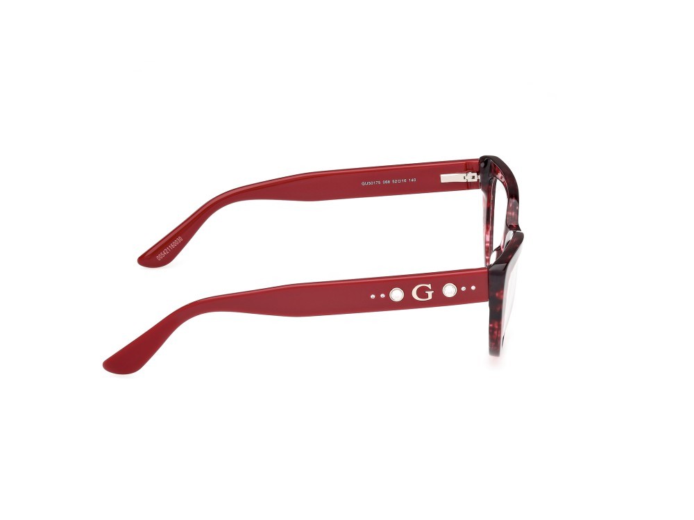 Occhiali da vista Guess GU50175 (068) colore rosso/avana - rosso/monocolore forma geometrico 