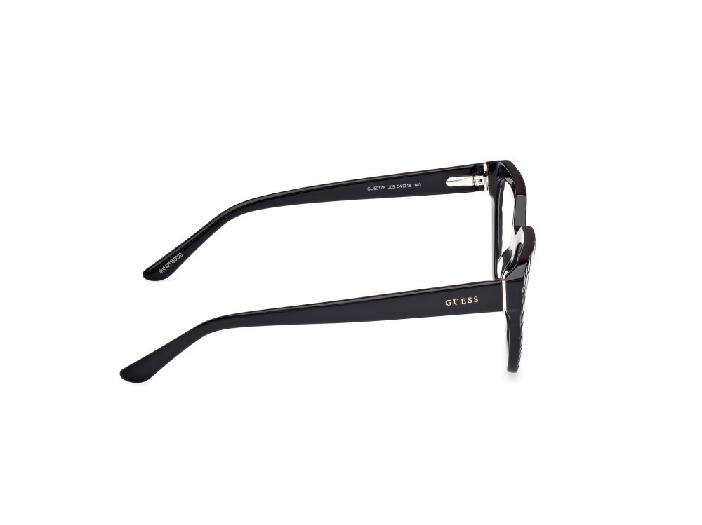 Occhiali da vista Guess GU50176 (005) colore animalier/monocolore - nero lucido forma geometrico 