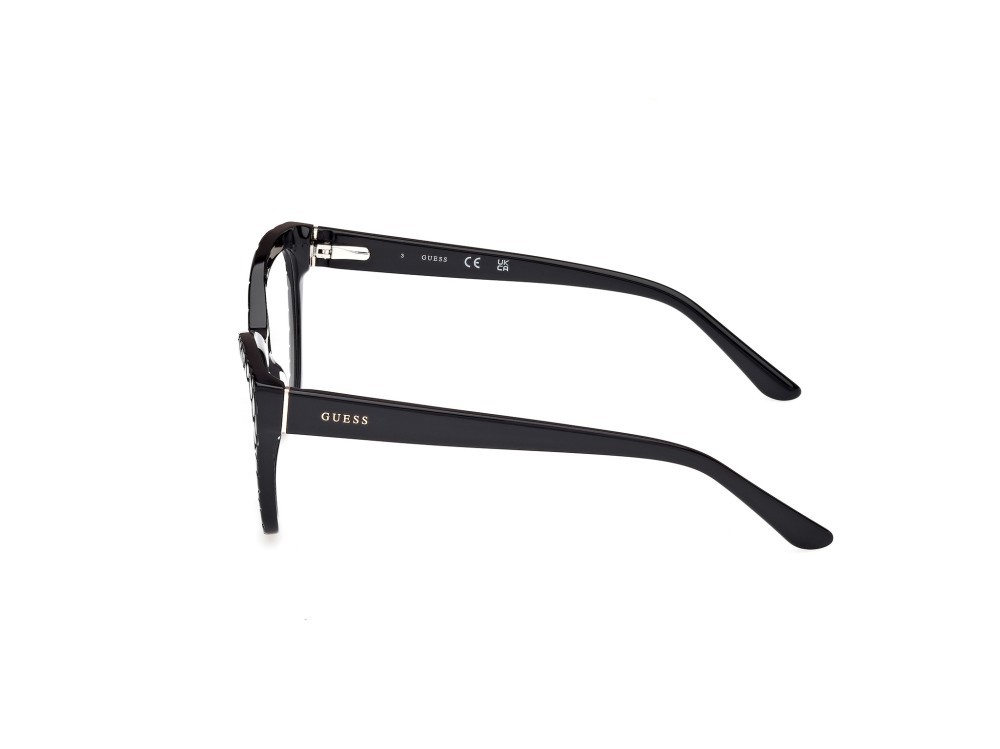 Occhiali da vista Guess GU50177 (005) colore animalier/monocolore / nero lucido forma geometrico 