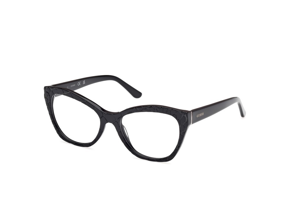 Occhiali da vista Guess GU50177 (005) colore animalier/monocolore / nero lucido forma geometrico 