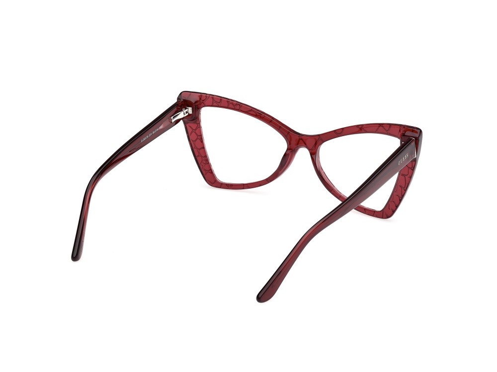 Occhiali da vista Guess GU50178 (071) colore bordeaux/monocolore - bordeaux lucido forma farfalla 