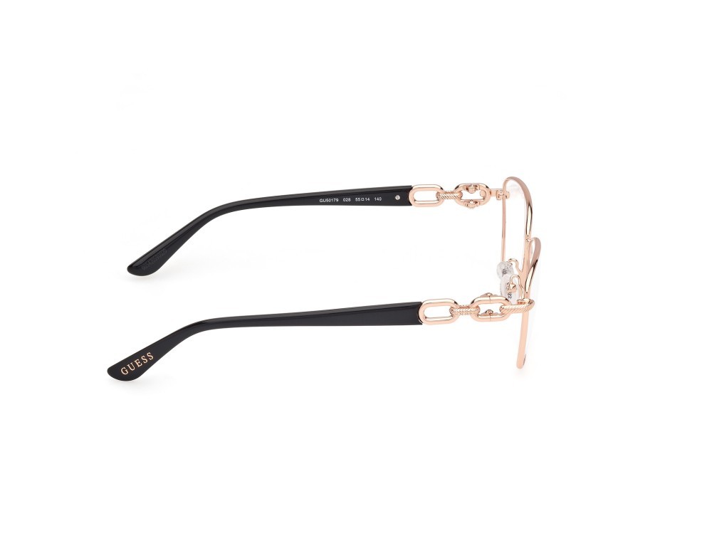 Brillen Guess GU50179 (028) farbe oro rosé lucido - nero lucido form rechteckig 