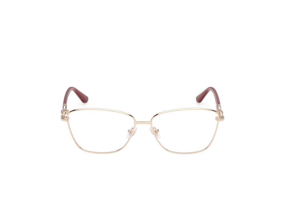 Occhiali da vista Guess GU50179 (032) colore oro pallido lucido - bordeaux lucido forma rettangolare 