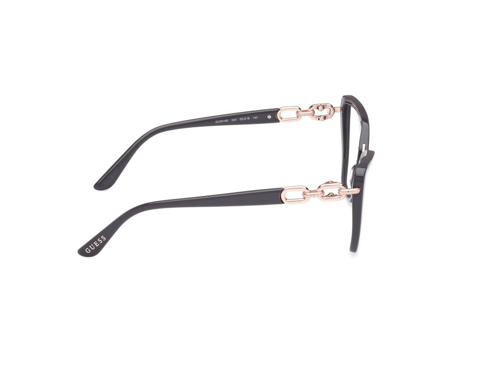Eyeglasses Guess GU50180 (020) color grigio lucido shape cat eye 