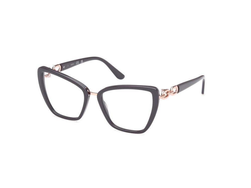 Eyeglasses Guess GU50180 (020) color grigio lucido shape cat eye 