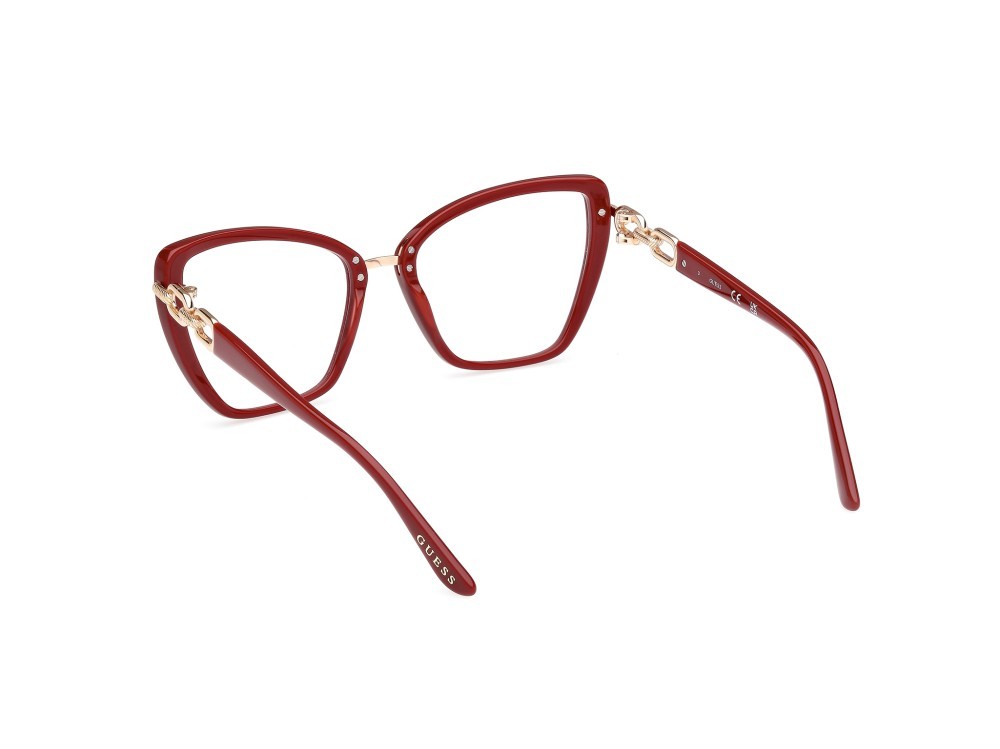 Brillen Guess GU50180 (066) farbe rosso scuro lucido form cat-eye 