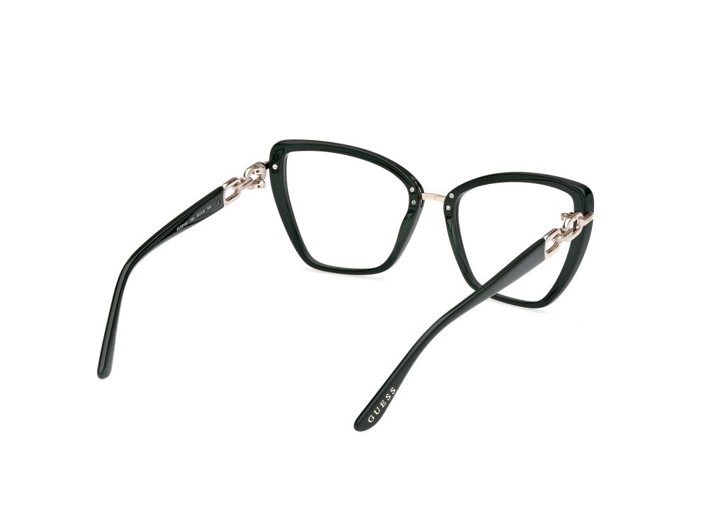 Occhiali da vista Guess GU50180 (096) colore verde scuro lucido forma cat eye 