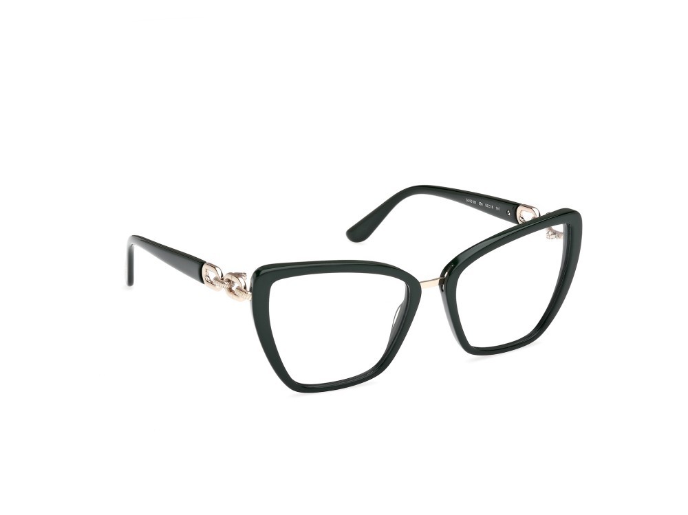 Occhiali da vista Guess GU50180 (096) colore verde scuro lucido forma cat eye 
