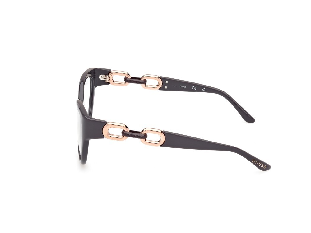 Eyeglasses Guess GU50182 (020) color grigio lucido shape cat eye 