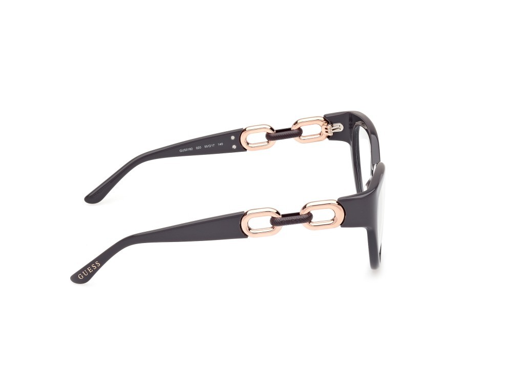 Eyeglasses Guess GU50182 (020) color grigio lucido shape cat eye 