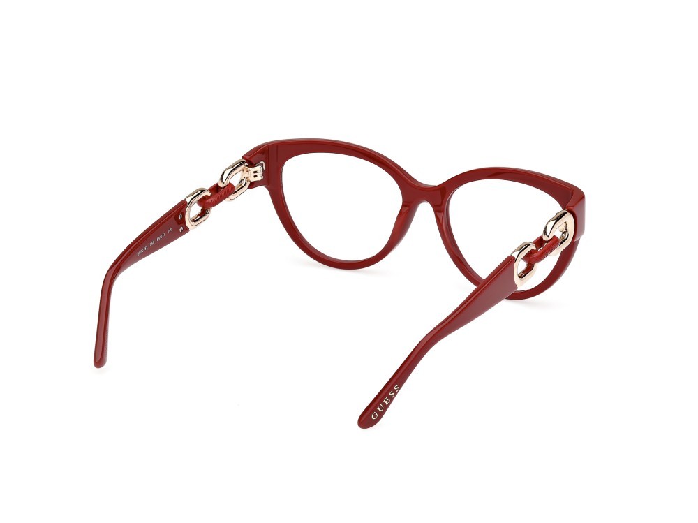 Occhiali da vista Guess GU50182 (066) colore rosso scuro lucido forma cat eye 