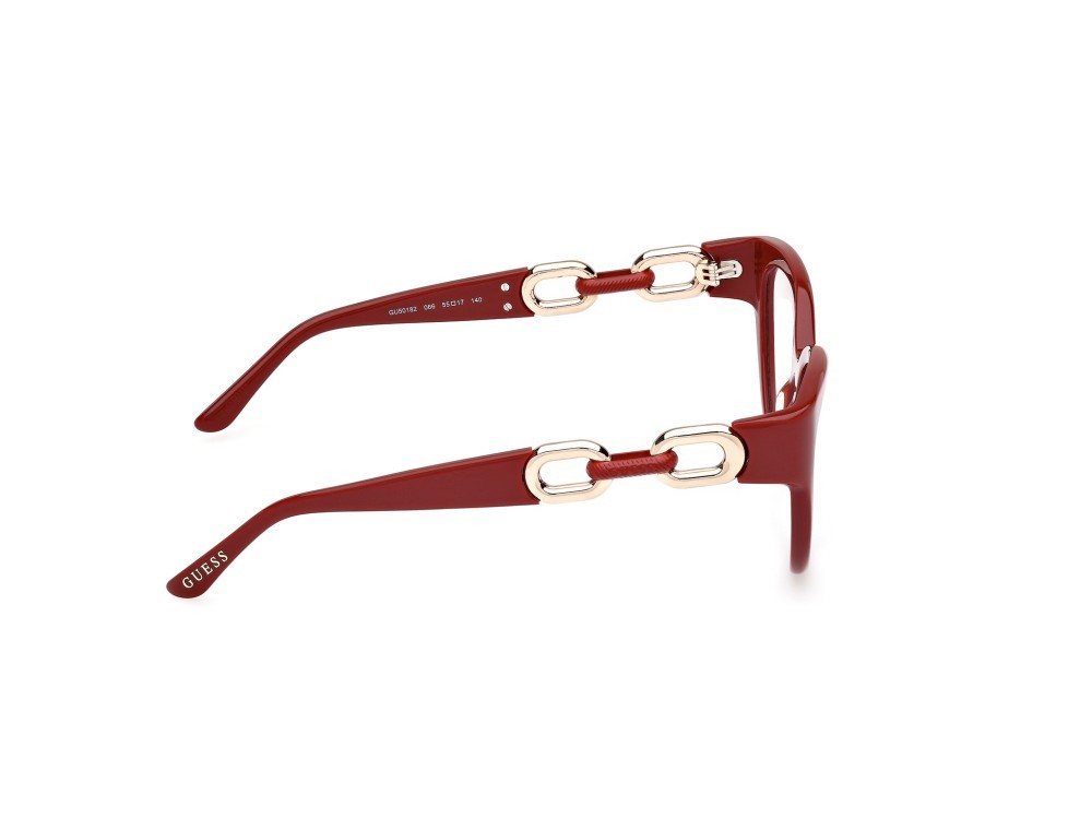 Occhiali da vista Guess GU50182 (066) colore rosso scuro lucido forma cat eye 