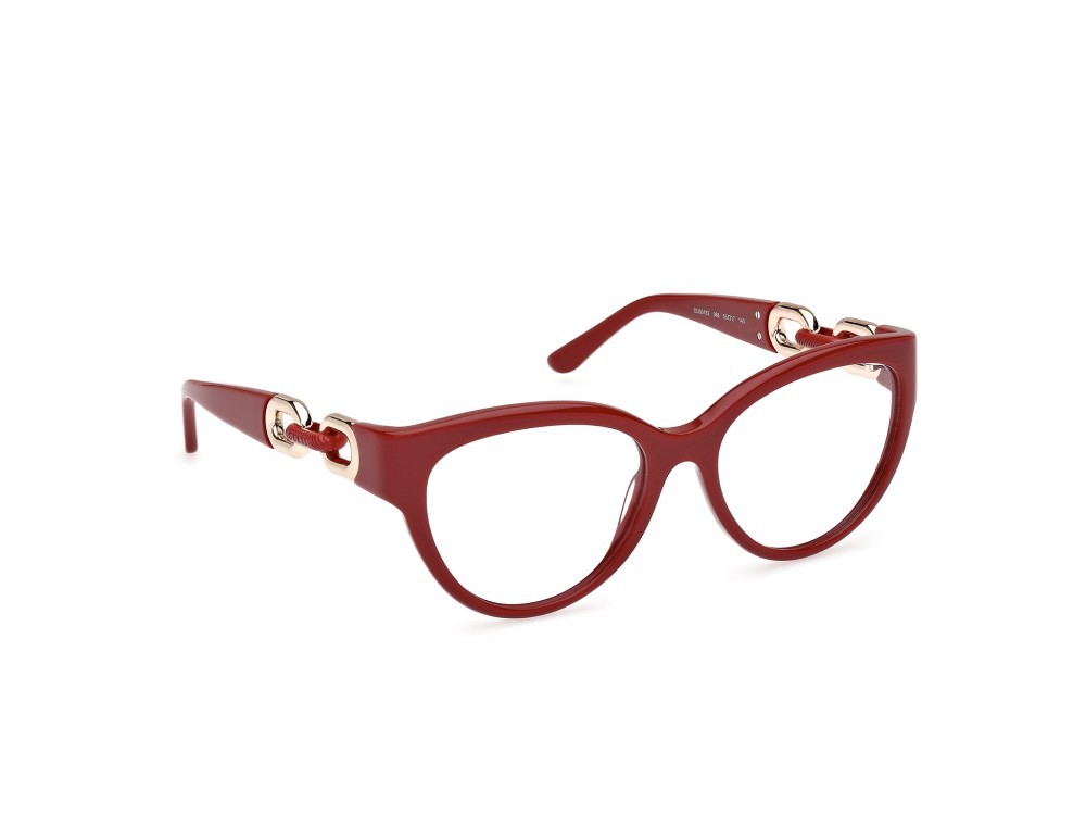 Occhiali da vista Guess GU50182 (066) colore rosso scuro lucido forma cat eye 