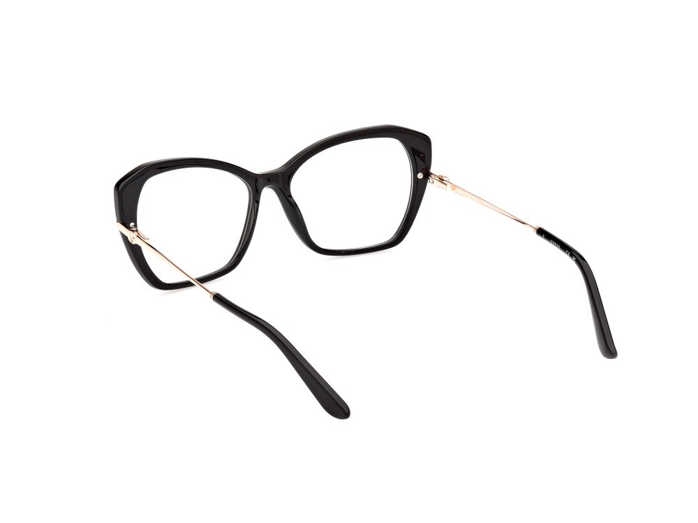 Occhiali da vista Guess GU50183 (001) colore nero lucido - oro rosé lucido forma geometrico 