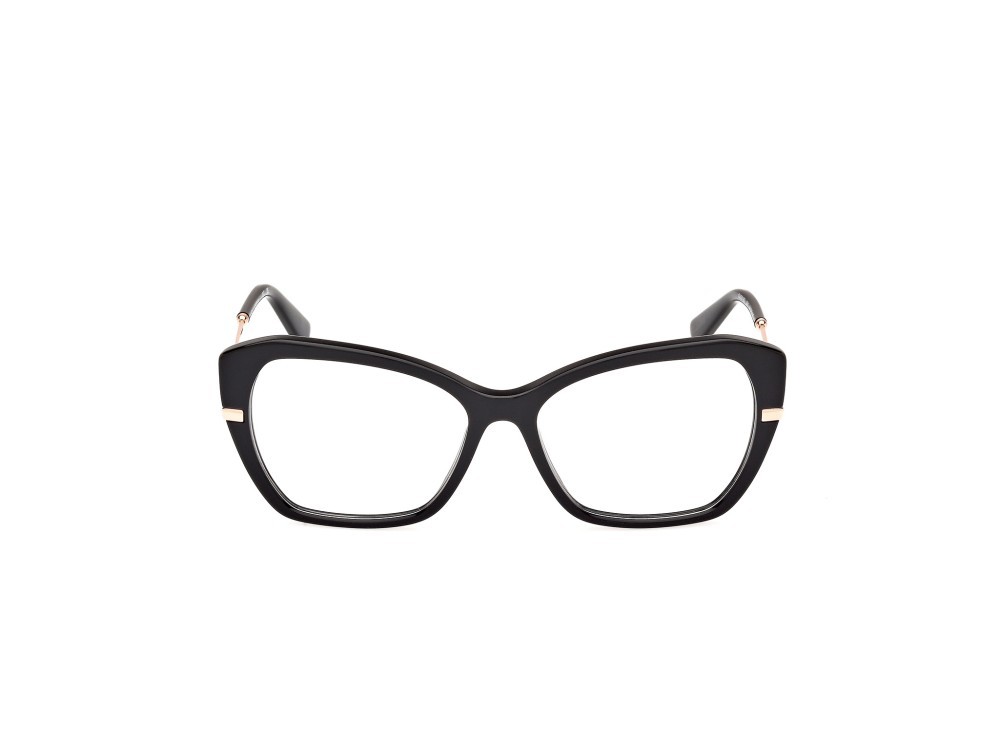 Occhiali da vista Guess GU50183 (001) colore nero lucido - oro rosé lucido forma geometrico 