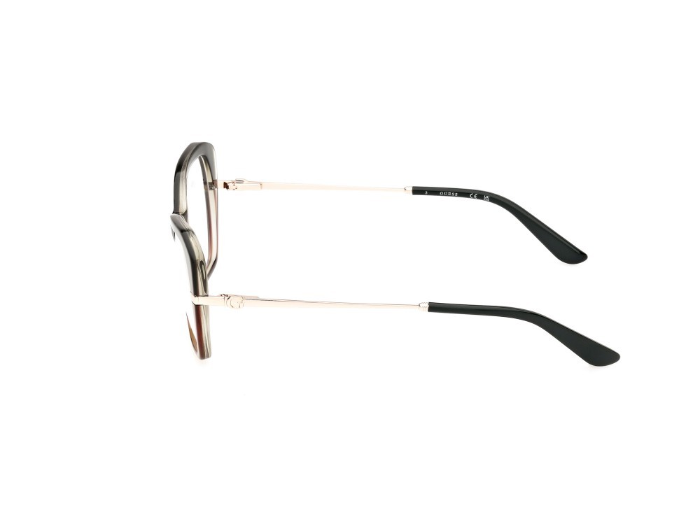 Occhiali da vista Guess GU50183 (095) colore verde chiaro/sfumato - oro pallido lucido forma geometrico 