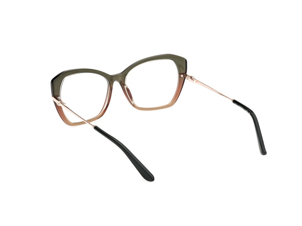 Occhiali da vista Guess GU50183 (095) colore verde chiaro/sfumato - oro pallido lucido forma geometrico 