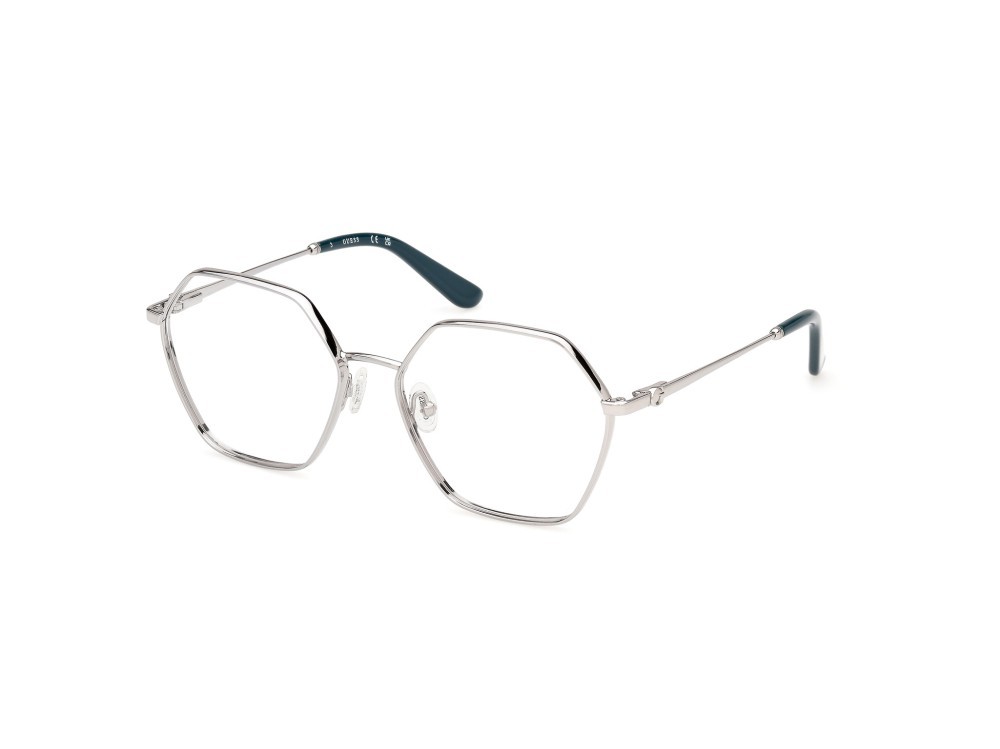 Brillen Guess GU50184 (010) farbe nickel stagno chiaro anticato lucido form geometrisch 