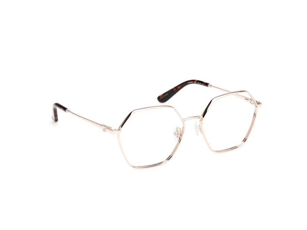 Occhiali da vista Guess GU50184 (032) colore oro pallido lucido forma geometrico 