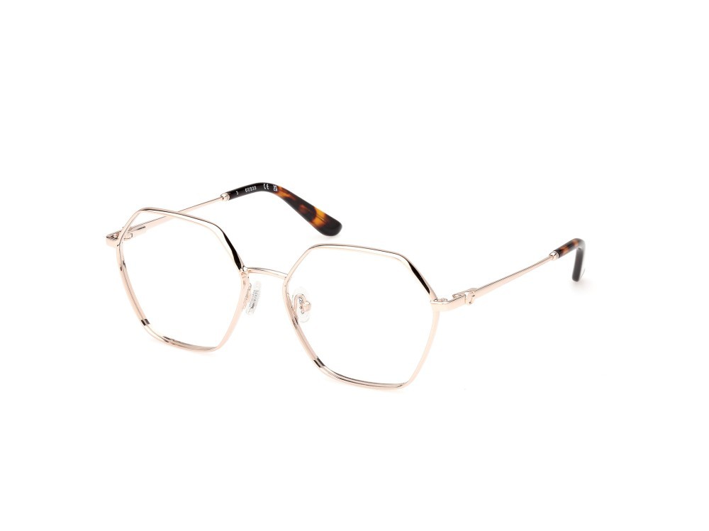 Occhiali da vista Guess GU50184 (032) colore oro pallido lucido forma geometrico 