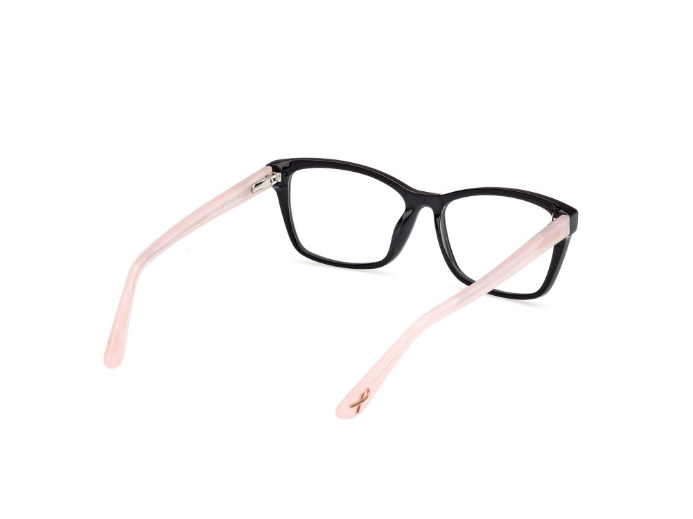 Occhiali da vista Guess GU50185 (001) colore nero lucido - rosa perlato forma rettangolare 