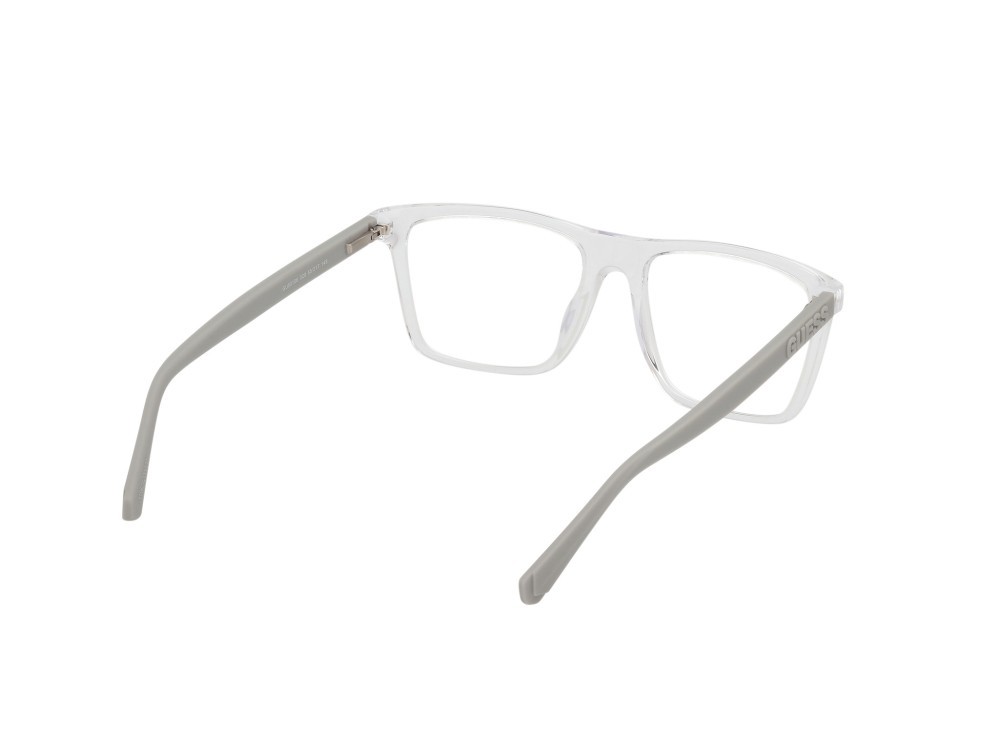 Eyeglasses Guess GU50186 (020) color cristallo - grigio opaco shape rectangle 