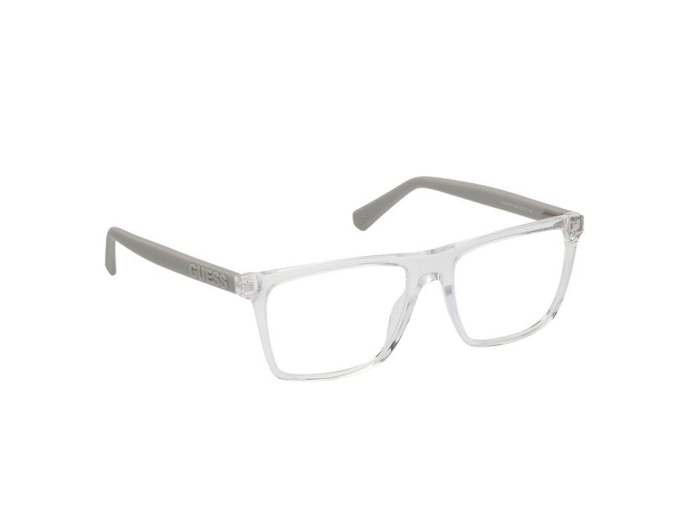 Eyeglasses Guess GU50186 (020) color cristallo - grigio opaco shape rectangle 